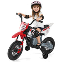 12V Kids Motorcycle with Training Wheels and Spring Suspension