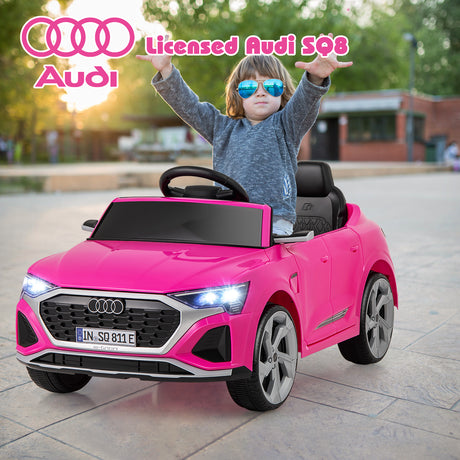 Licensed Audi SQ8 Kids Ride on Car, 3 Speeds, Ride on Toy with Soft Start & Spring Suspension