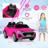Licensed Audi SQ8 Kids Ride on Car, 3 Speeds, Ride on Toy with Soft Start & Spring Suspension