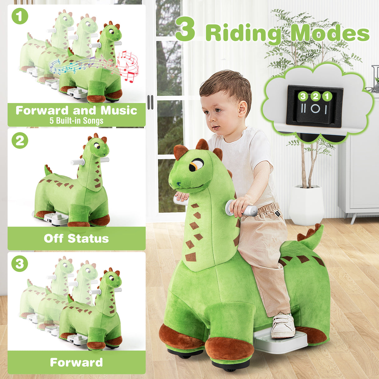 6V Dinosaur Ride on Toy for Kids