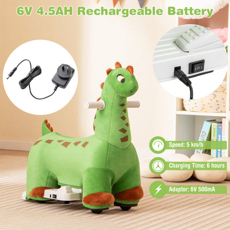 6V Dinosaur Ride on Toy for Kids