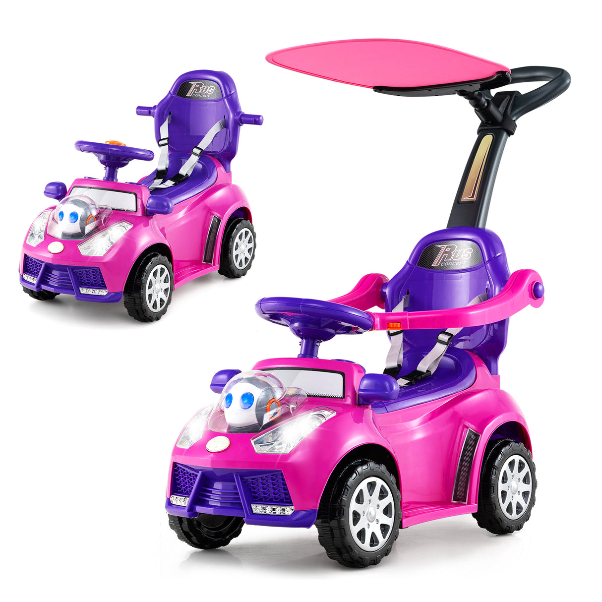 3 in 1 Push Car for Toddler, Stroller Sliding Walking Car for Boys & Girls