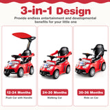 3 in 1 Push Car for Toddler, Stroller Sliding Walking Car for Boys & Girls