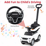 3 in 1 Push Car for Toddlers, Licensed Land Rover Discovery Ride on Toy