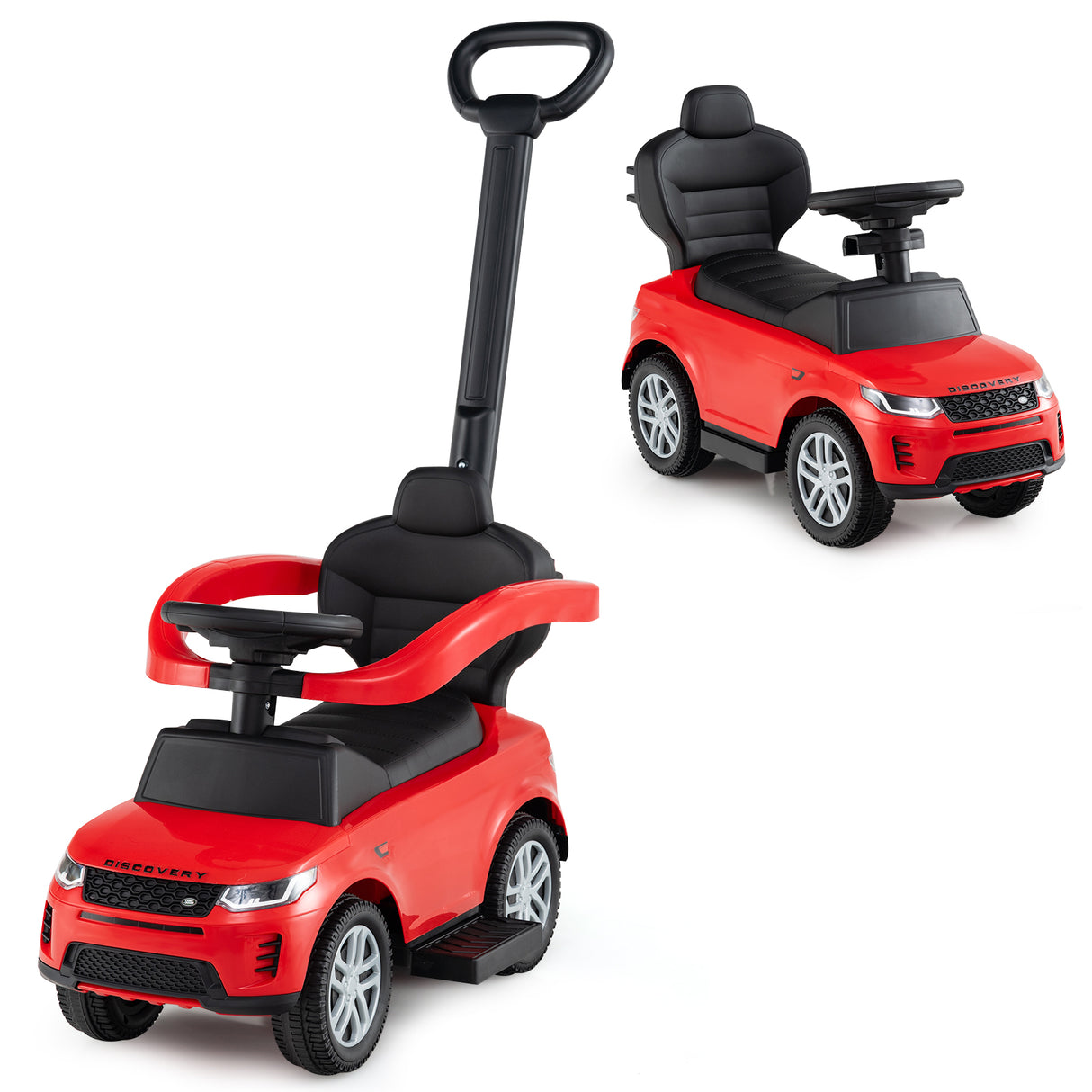 3 in 1 Push Car for Toddlers, Licensed Land Rover Discovery Ride on Toy