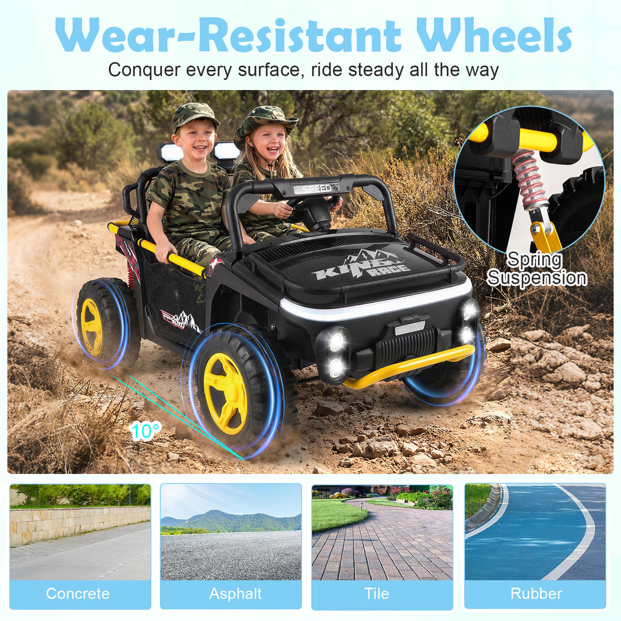 24V Ride on Toy for Kids with Horn and Music for Boys and Girls