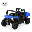 Toy off-road vehicle with a remote control on a white background