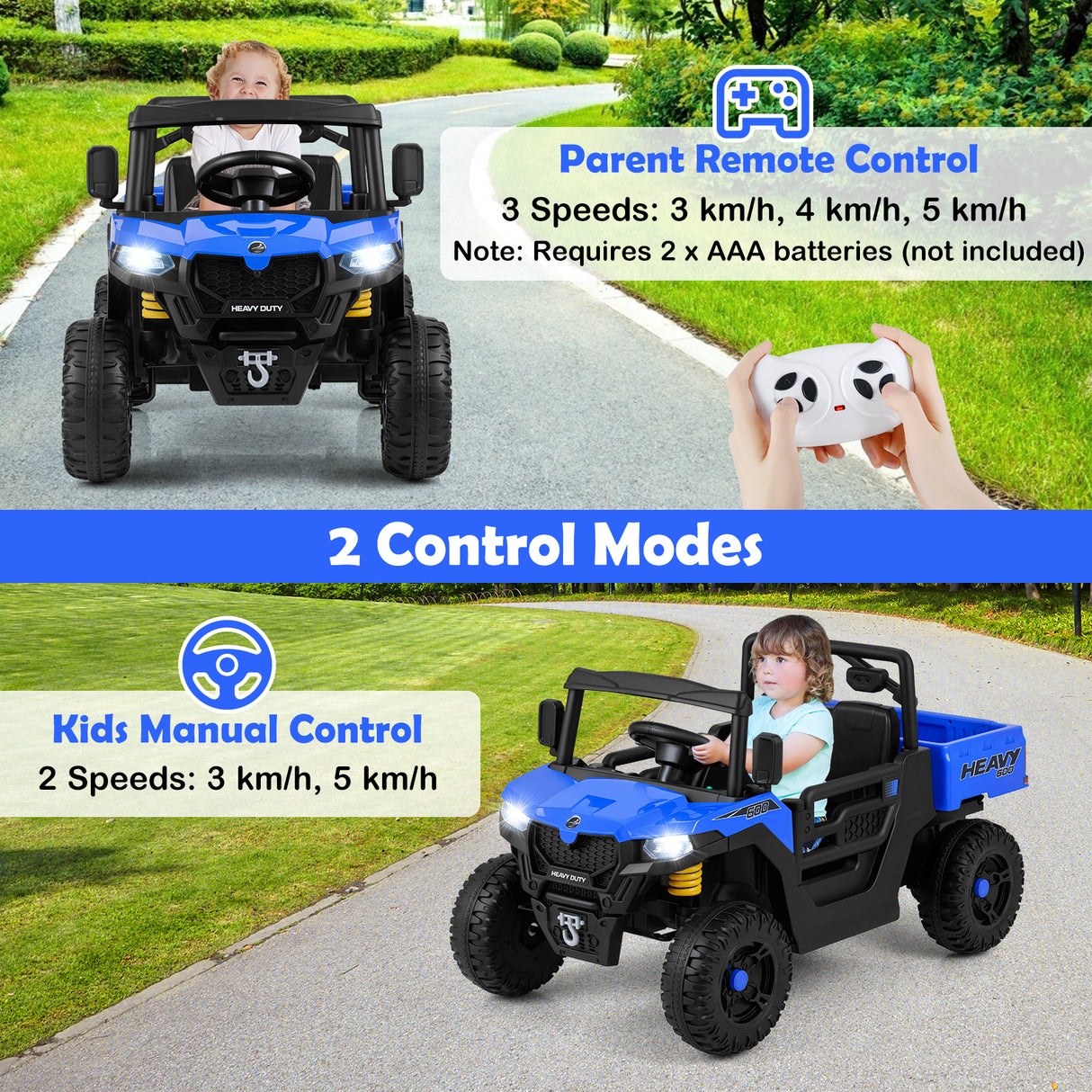 12V Ride on Dump Truck, Ride on Car with Electric Dump Bed