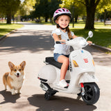 Licensed VESPA 12V Kids Electric Motorcycle with Dual Motors