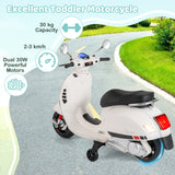 Licensed VESPA 12V Kids Electric Motorcycle with Dual Motors