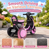 6V Kids Ride on Motorcycle with Light-Up Deck and Music for 3+ Years Old