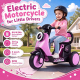 6V Kids Ride on Motorcycle with Light-Up Deck and Music for 3+ Years Old