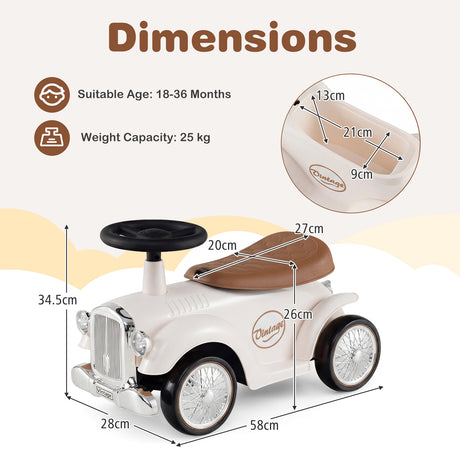 HONEY JOY Retro Kids Ride-on Toy