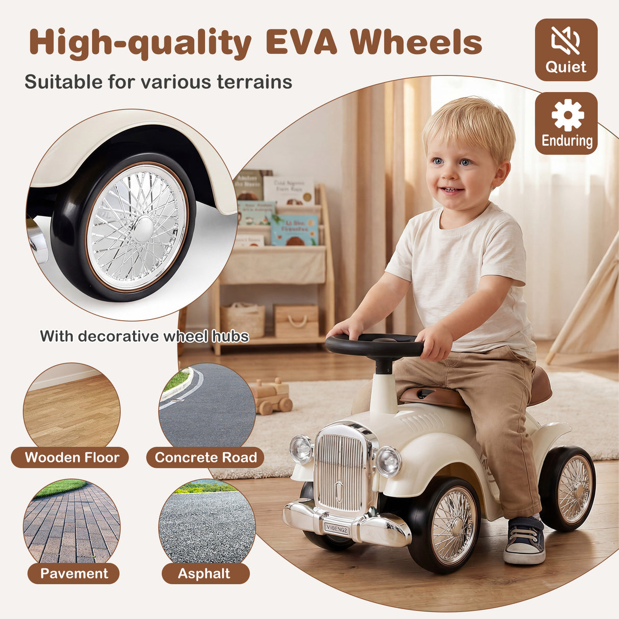 HONEY JOY Retro Kids Ride-on Toy