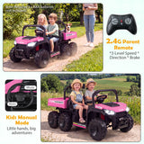 24V 2-Seater Ride on Dump Truck, 4WD Kids Ride on Car