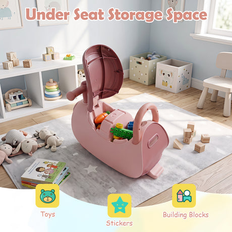 Foot-to-Floor Sliding Car w/ Under Seat Storage & Anti-rollover Device