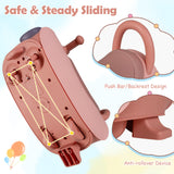 Foot-to-Floor Sliding Car w/ Under Seat Storage & Anti-rollover Device