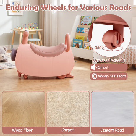 Foot-to-Floor Sliding Car w/ Under Seat Storage & Anti-rollover Device