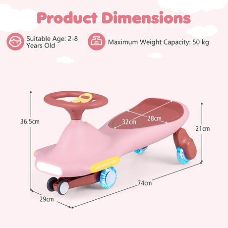 Twist Turn Ride On Toy for Indoor Outdoor Play