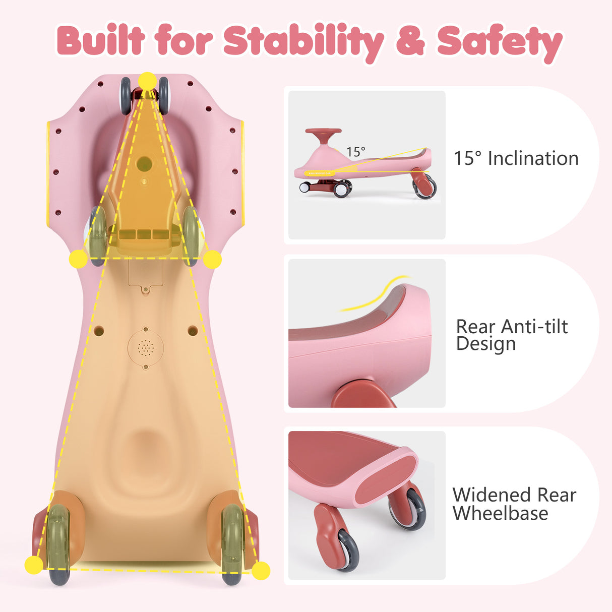 Twist Turn Ride On Toy for Indoor Outdoor Play