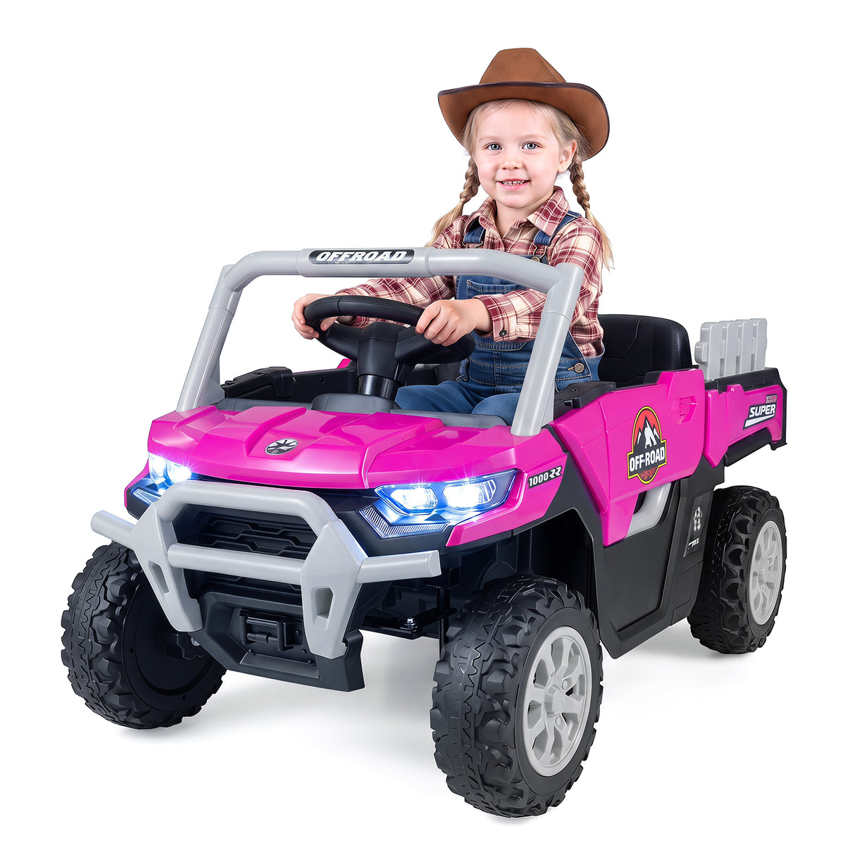 12V Kids Ride on Car with Dual 50W Motors and Remote Control