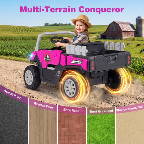 12V Kids Ride on Car with Dual 50W Motors and Remote Control