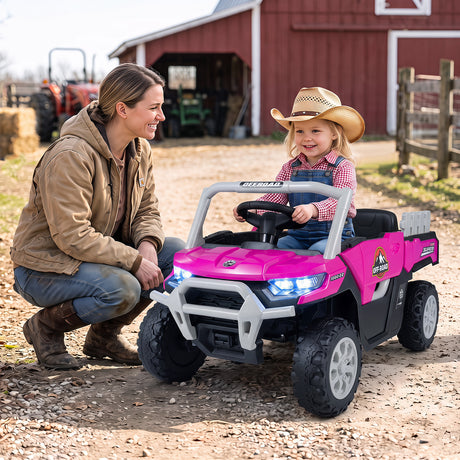 12V Kids Ride on Car with Dual 50W Motors and Remote Control
