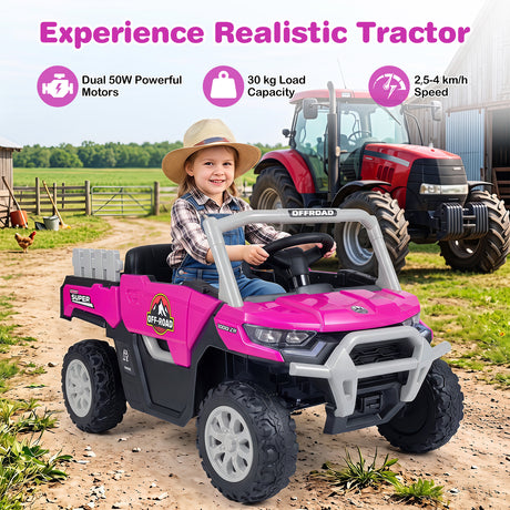 12V Kids Ride on Car with Dual 50W Motors and Remote Control
