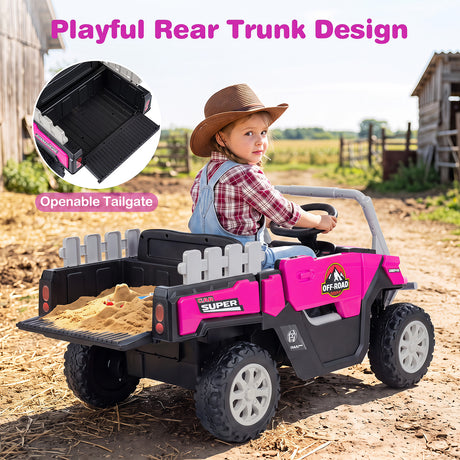 12V Kids Ride on Car with Dual 50W Motors and Remote Control