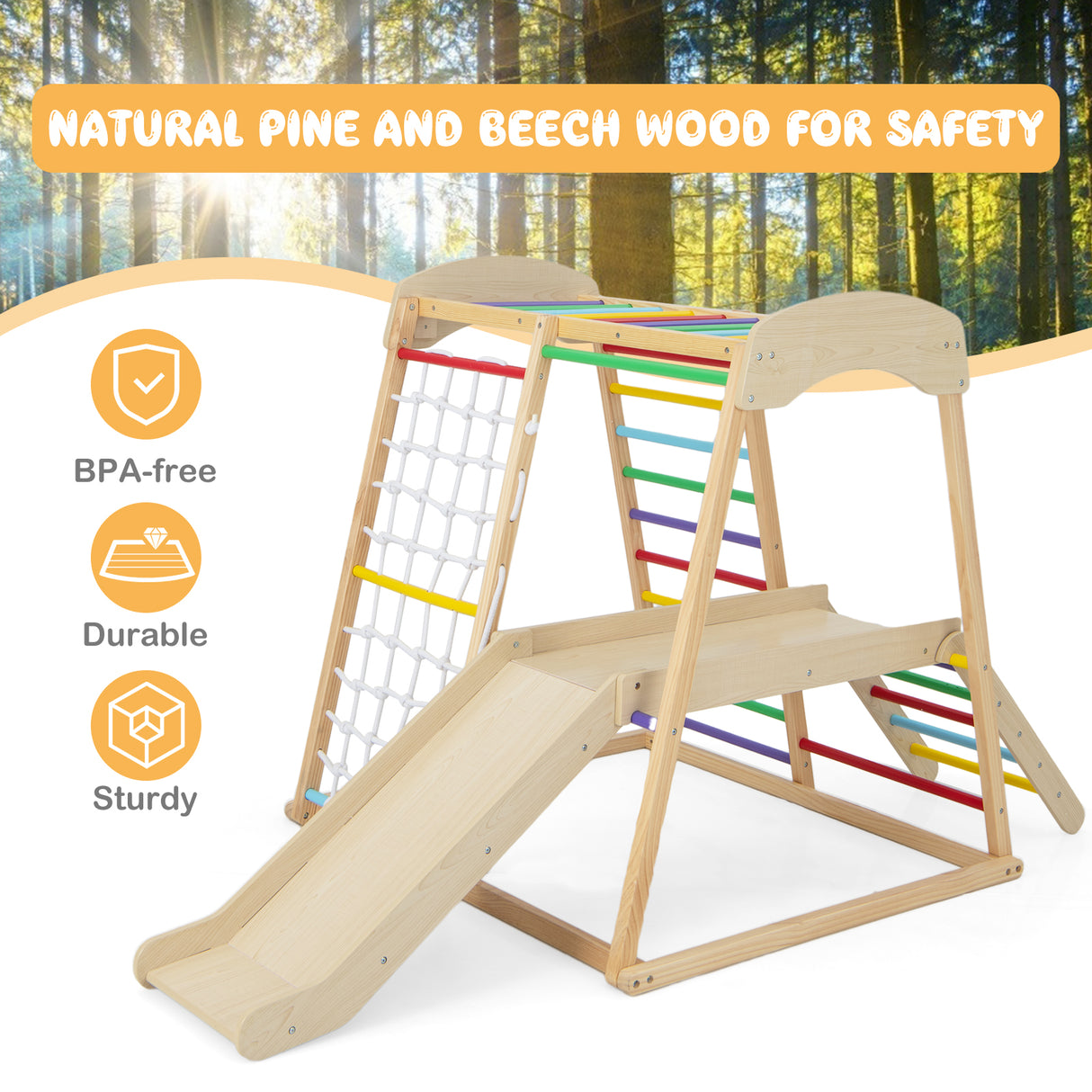 HONEY JOY 6-in-1 Jungle Gym Climber
