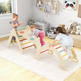 7-in-1 Triangular Set of 3, Baby Climbing Toys w/ Triangular Climber Arch Ramp Rocker