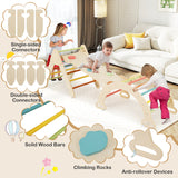 7-in-1 Triangular Set of 3, Baby Climbing Toys w/ Triangular Climber Arch Ramp Rocker