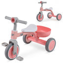 onvertible Kids Tricycle, Toddler Trike with 86° Limited Steering Angle, Carbon Steel Frame, Removable Pedals & Detachable Storage Basket