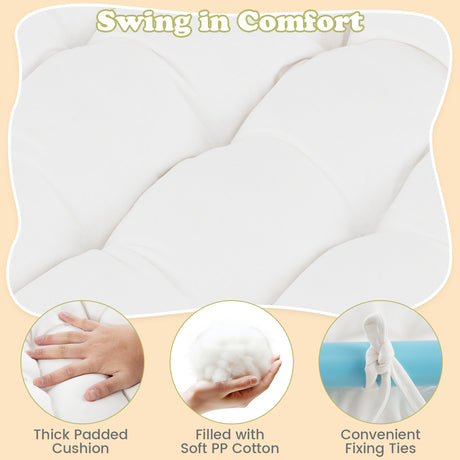 HONEY JOY Kids Climber Arch Rocker with Cushion, 4-In-1 Convertible Wooden Arch Climbing Ladder