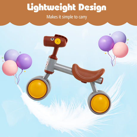 Baby Balance Bike, Toddler First Bike with PU Leather Seat and EVA Foam Wheels