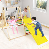 4-in-1 Indoor Jungle Gym, Montessori Wooden Climber Playset for Kids 1+ Years Old