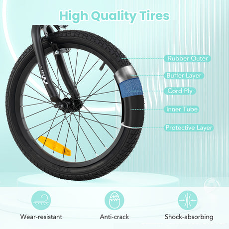 14/16/18-Inch Children Bicycle with Removable Training Wheels for 3-8 Years Old Boys and Girls