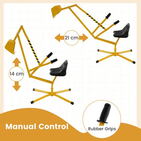 Sandbox Toy Digger, Outdoor Construction Excavator for 3+ Years Old Boys and Girls