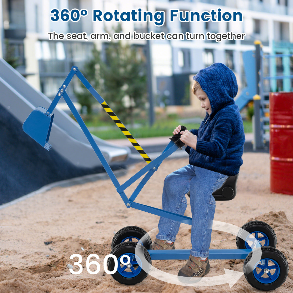 Sand Digger for Kids, Sandbox Toy Digger, Outdoor Construction Excavator for 3+ Years Old Boys and Girls