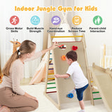 3-In 1 Jungle Gym, Indoor Playground for Toddlers with Extended Slide
