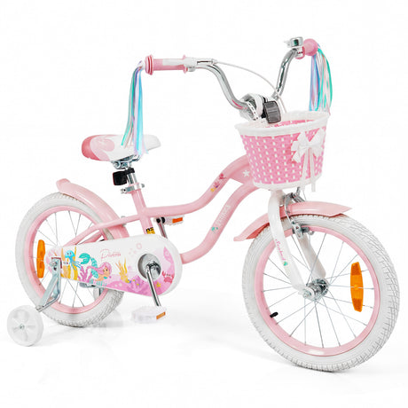 Mermaid Girls Bike with Adjustable Seat and Handlebar for Kids Aged 8+ Years Old