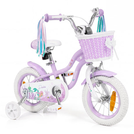 Mermaid Girls Bike with Adjustable Seat and Handlebar for Kids Aged 8+ Years Old