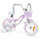Mermaid Girls Bike with Adjustable Seat and Handlebar for Kids Aged 8+ Years Old