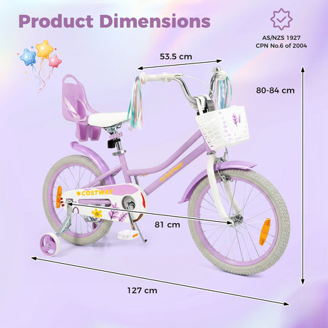 HONEY JOY Kids Bike, 12/14/16/18/20 Inch Children Bicycle
