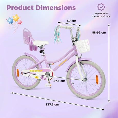 HONEY JOY Kids Bike, 12/14/16/18/20 Inch Children Bicycle