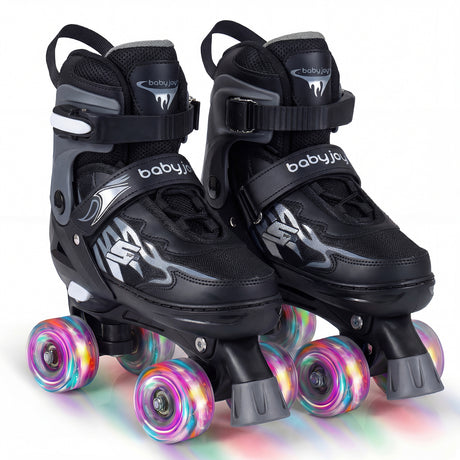 Kids Roller Skates for Teens 4 Sizes Adjustable Quad Skates for Beginners