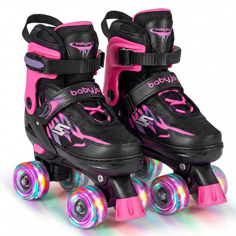 Kids Roller Skates for Teens 4 Sizes Adjustable Quad Skates for Beginners