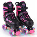 Kids Roller Skates for Teens 4 Sizes Adjustable Quad Skates for Beginners