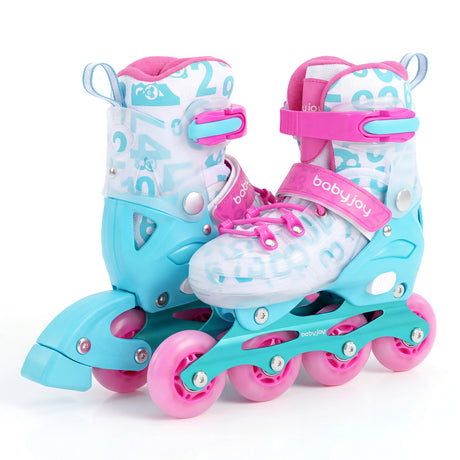 Kids Inline Skates with Light Up Wheels and Safety Protection for Beginners