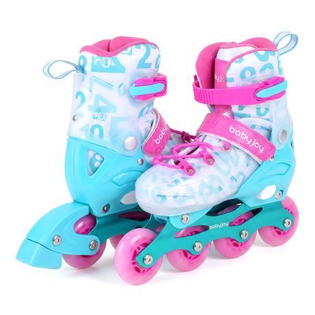 Kids Inline Skates with Light Up Wheels and Safety Protection for Beginners